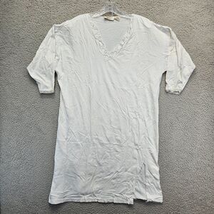 Vintage Gold Tag Victorias Secret‎ Sleep Dress Womens M/L White 3/4 Sleeves